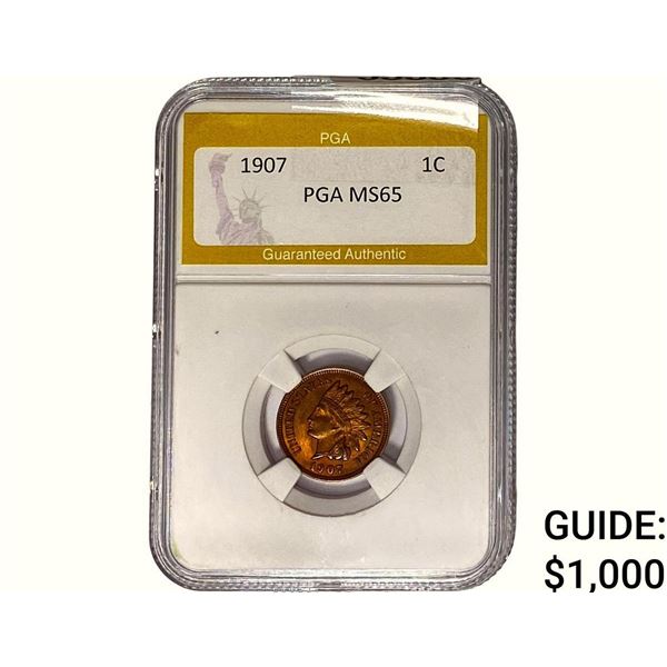 1907 Indian Head Cent PGA MS65