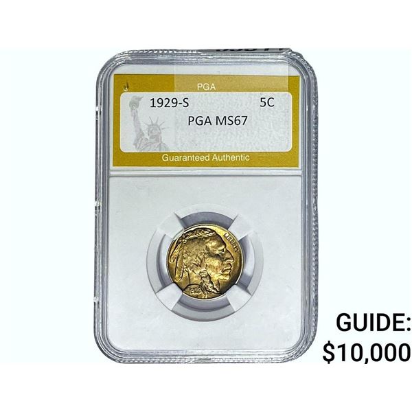 1929-S Buffalo Nickel PGA MS67