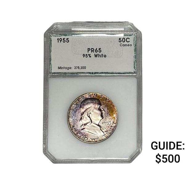 1955 Franklin Half Dollar PCI PR65