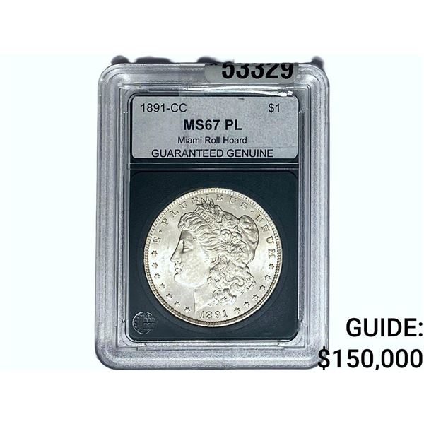 1891-CC Morgan Silver Dollar GG MS67 PL