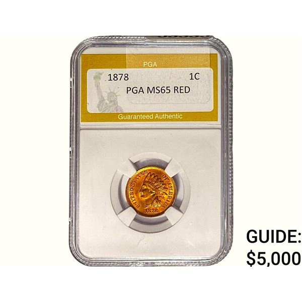 1872 Indian Head Cent PGA MS65 RED