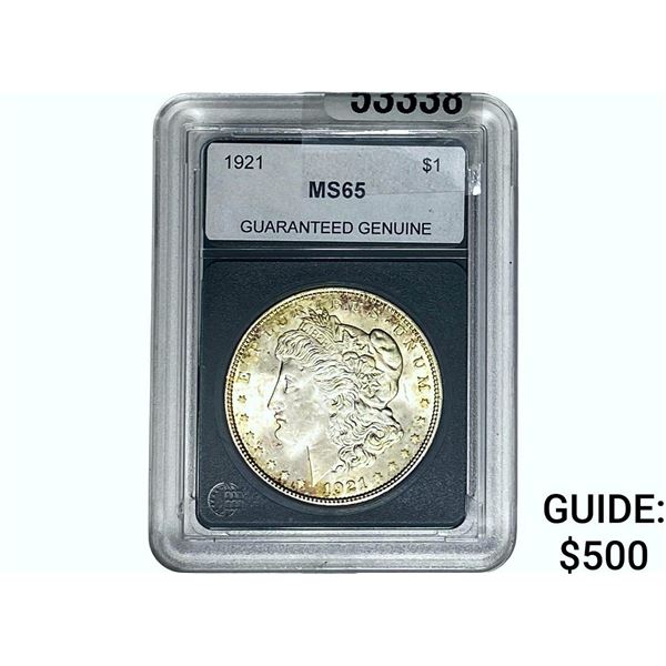 1921 Morgan Silver Dollar GG MS65