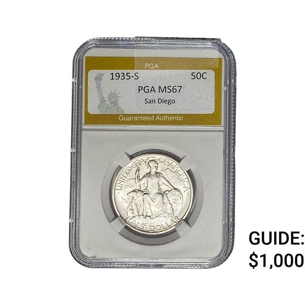 1935-S San Diego Half Dollar PGA MS67