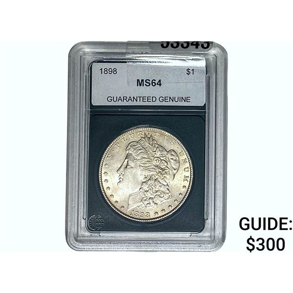 1898 Morgan Silver Dollar GG MS64