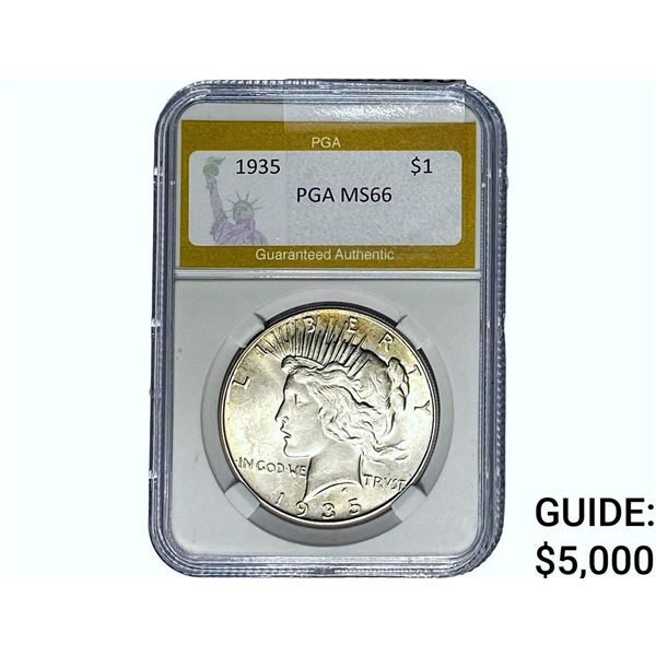 1935 Silver Peace Dollar PGA MS66