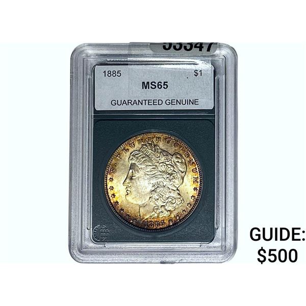 1885 Morgan Silver Dollar GG MS65