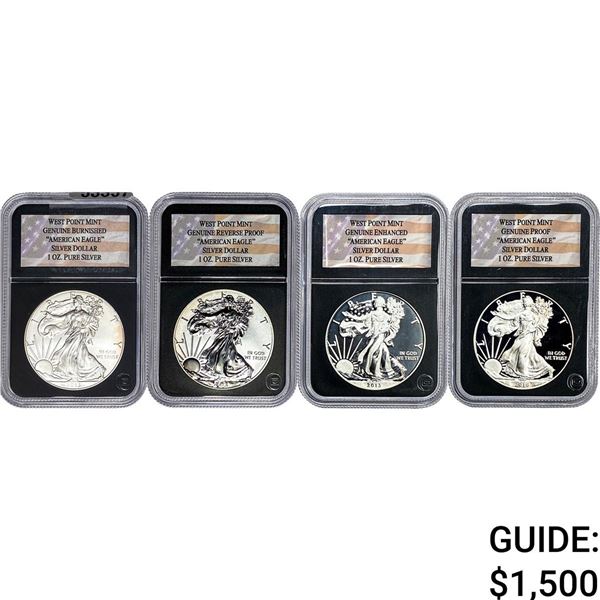 [4 COINS] 2013 Silver Eagle PCS GENUINE