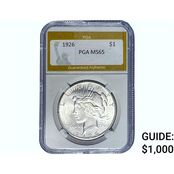1926 Silver Peace Dollar PGA MS65