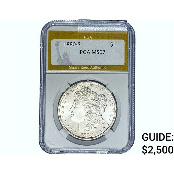 1880-S Morgan Silver Dollar PGA MS67