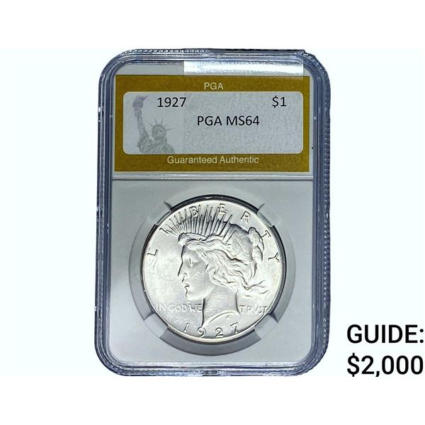 1927 Silver Peace Dollar PGA MS64