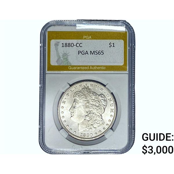 1880-CC Morgan Silver Dollar PGA MS65