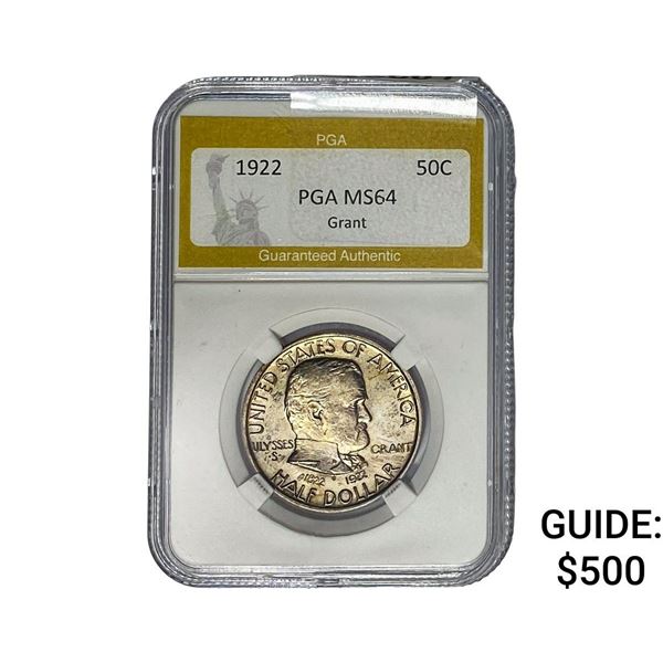 1922 Grant Half Dollar PGA MS64