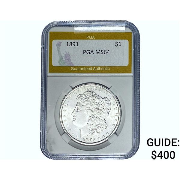 1891 Morgan Silver Dollar PGA MS64