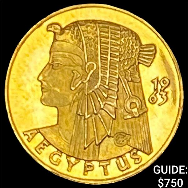 1958-1961 Egypt Aureus Magnus .0581oz Gold Ducat  CHOICE PROOF