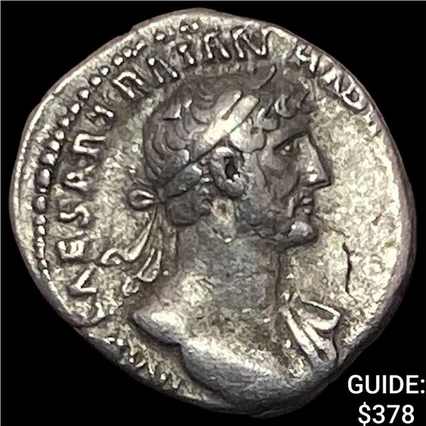 Roman Hadrian 117-138 AD Silver Denarius CLOSELY UNCIRCULATED