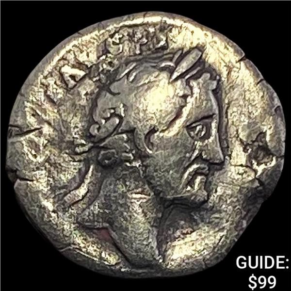 138-161 AD Roman Ant. Pius Silver Denarius NEARLY UNCIRCULATED