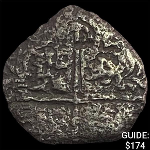 1500s-1600s Spanish Colonial SIlver Cob NEARLY UNCIRCULATED