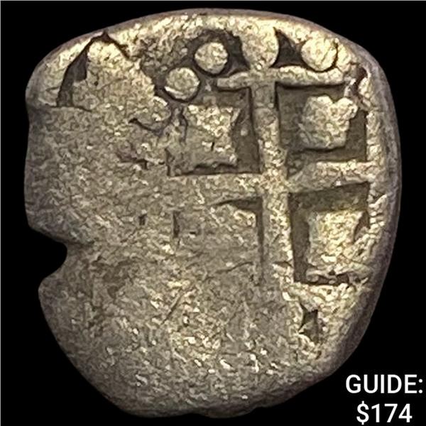 1500s-1600s Spanish Colonial SIlver Cob NEARLY UNCIRCULATED