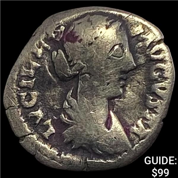 147-176 AD Roman Faustina Jr. Silver Denarius NEARLY UNCIRCULATED