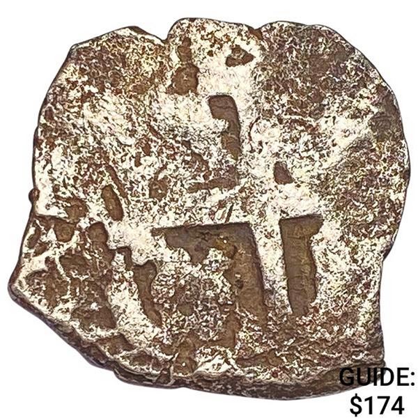 1500-1600's Spanish Empire Silver 1 Reales Cob NEARLY UNCIRCULATED