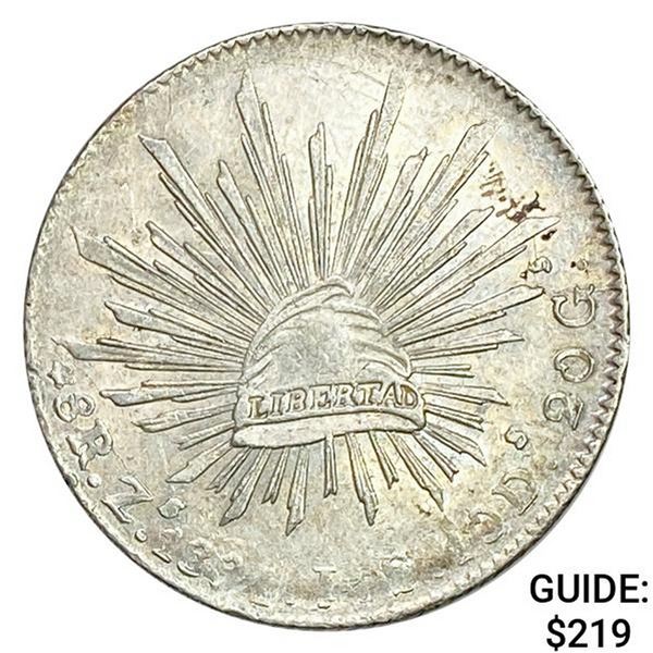 1894 Zs JS Mexico Silver 8 Reales Cap&Ray CHOICE BU