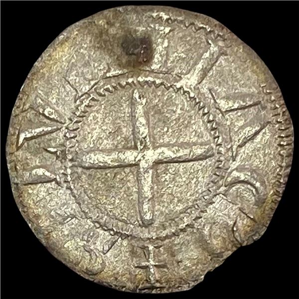 1200s French Souvigny Priors Silver Denier CLOSELY UNCIRCULATED