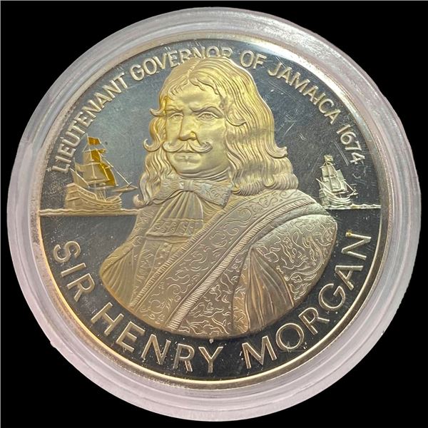 1974 Jamaica Henry Morgan Silver $10 CHOICE PROOF