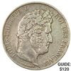 1847-A France Silver 5 Francs NEARLY UNCIRCULATED