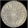 Image 2 : 1881Go SB Mexico Silver 8 Reales Cap and Rays CHOICE AU