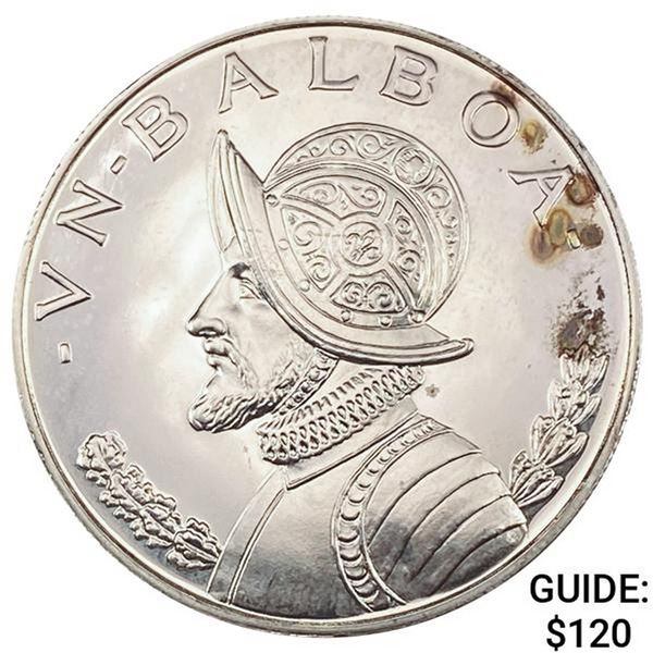 1971 Panama Silver Balboa CLOSELY UNCIRCULATED
