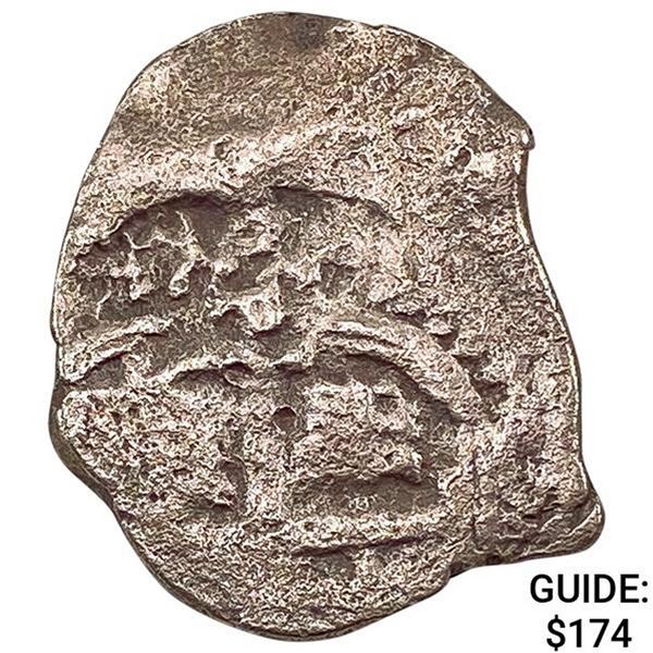 1500-1600's Spanish Empire Silver 1 Reales Cob NEARLY UNCIRCULATED