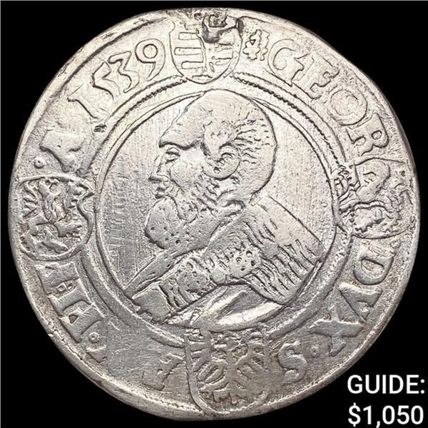1539 Saxony Silver Thaler NEARLY UNCIRCULATED