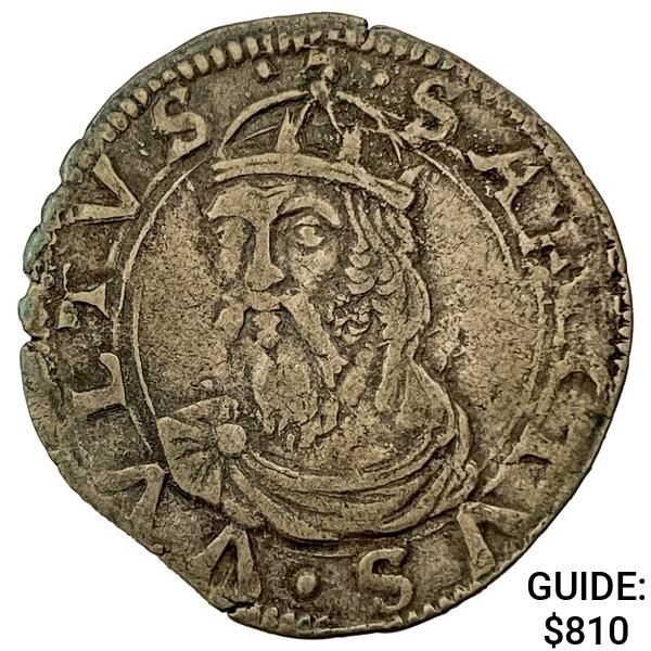 16th Century Lucca Republic Grooso da 6 Bolognini NEARLY UNCIRCULATED