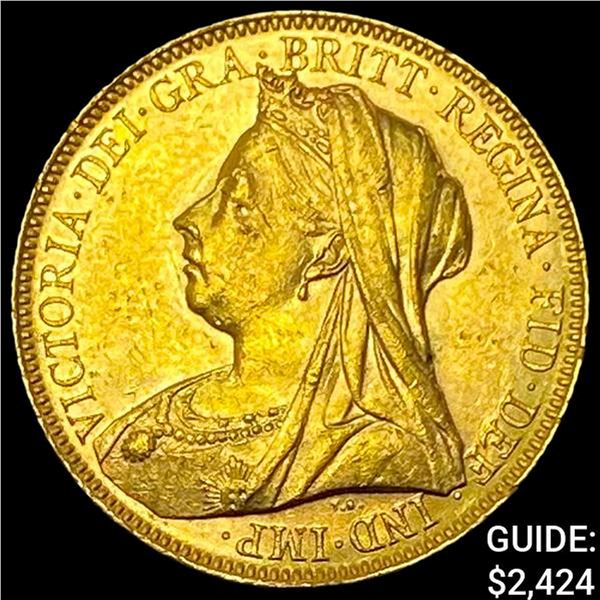 1900-M Australia Gold Soverign .2354oz UNCIRCULATED