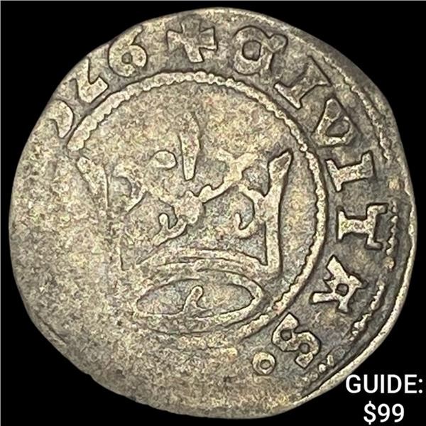 [1516-1526] Swidnica Louis II Silver 1/2 Groschen NEARLY UNCIRCULATED