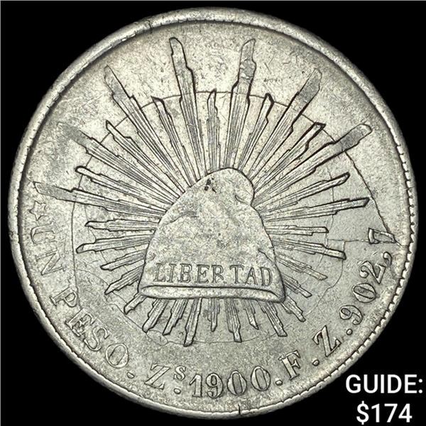 100Zo FZ Mexico Silver Peso UNCIRCULATED