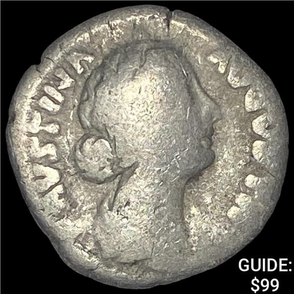 [147-176] AD Roman Fanstia Jr. Silver Denarius ABOUT UNCIRCULATED