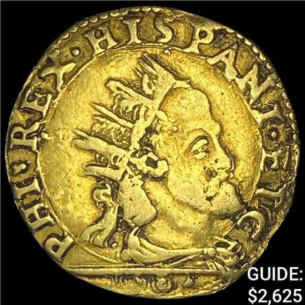 [1578-1598] Milan Gold Doppia .21oz NEARLY UNCIRCULATED