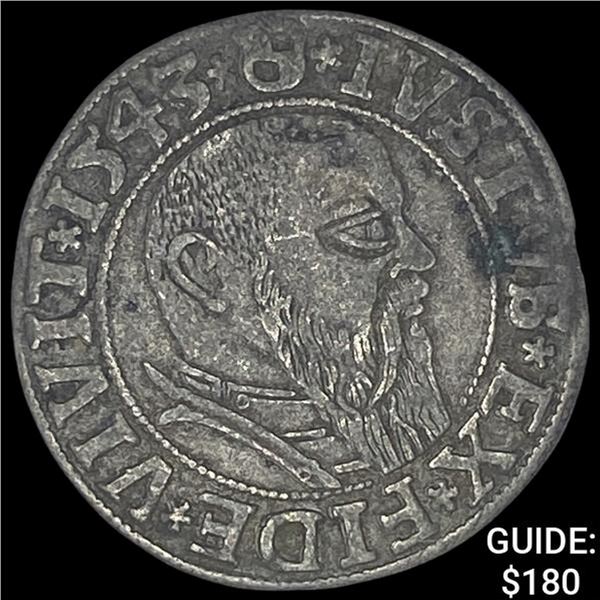 [1525-1569] Prussia Albeoht Silver Groschen NEARLY UNCIRCULATED