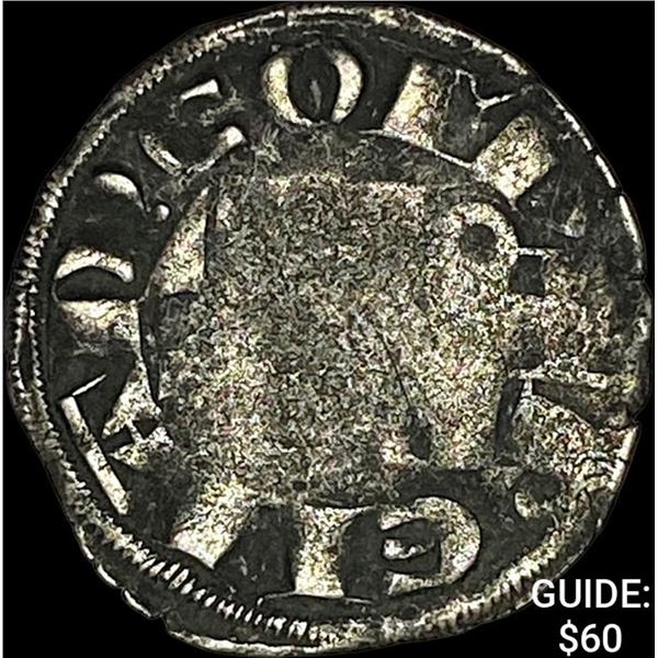 [1191-1227] French Feudal Boulogne Renaud Denier ABOUT UNCIRCULATED