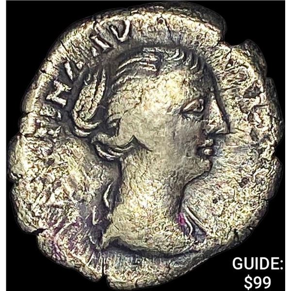 147-176 AD Roman Faustina Jr. Silver Denarius NEARLY UNCIRCULATED