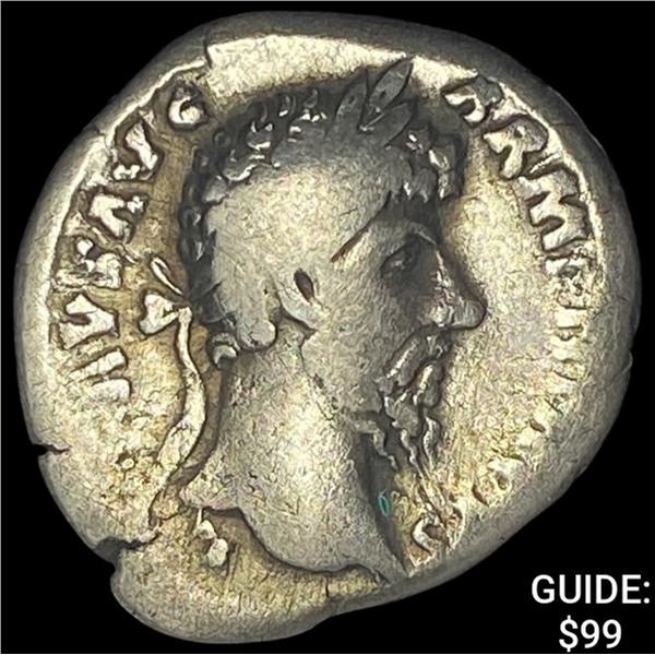 [161-169] AD Roman Lucius Verus Silver Denarius NEARLY UNCIRCULATED