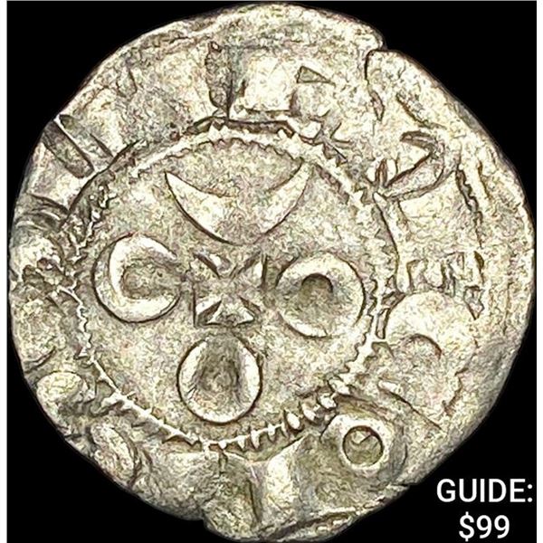 1170-1245 France Crusades Silver Deniers NEARLY UNCIRCULATED