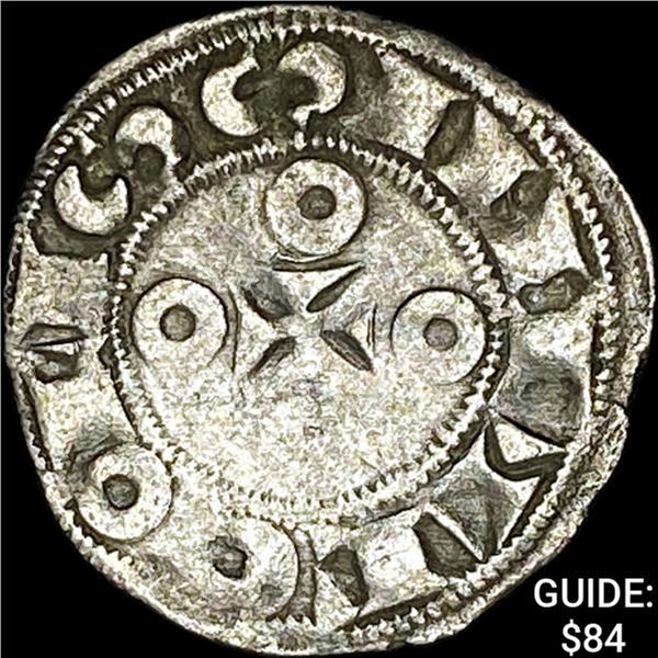 {1170-1245] France Crusades Silver Denier NEARLY UNCIRCULATED