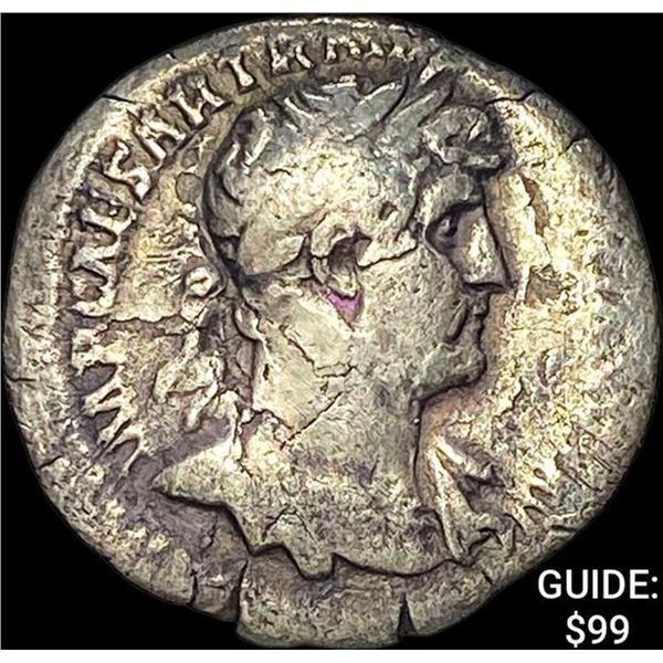 117-138 AD Roman Hadrian Silver Denarius NEARLY UNCIRCULATED