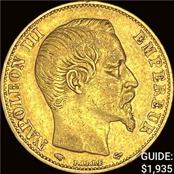 1857-A France Napoleon III .1867oz Gold 20 Franc CLOSELY UNCIRCULATED
