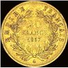 Image 2 : 1857-A France Napoleon III .1867oz Gold 20 Franc CLOSELY UNCIRCULATED
