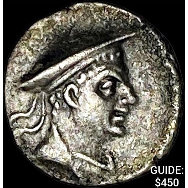 [185-170] BC Bactria Antimachus Obol NEARLY UNCIRCULATED