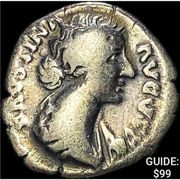 147-176 AD Roman Faustina Jr. Silver Denarius NEARLY UNCIRCULATED