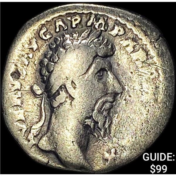 161-169 AD Roman Lucius Verus Silver Denarius NEARLY UNCIRCULATED